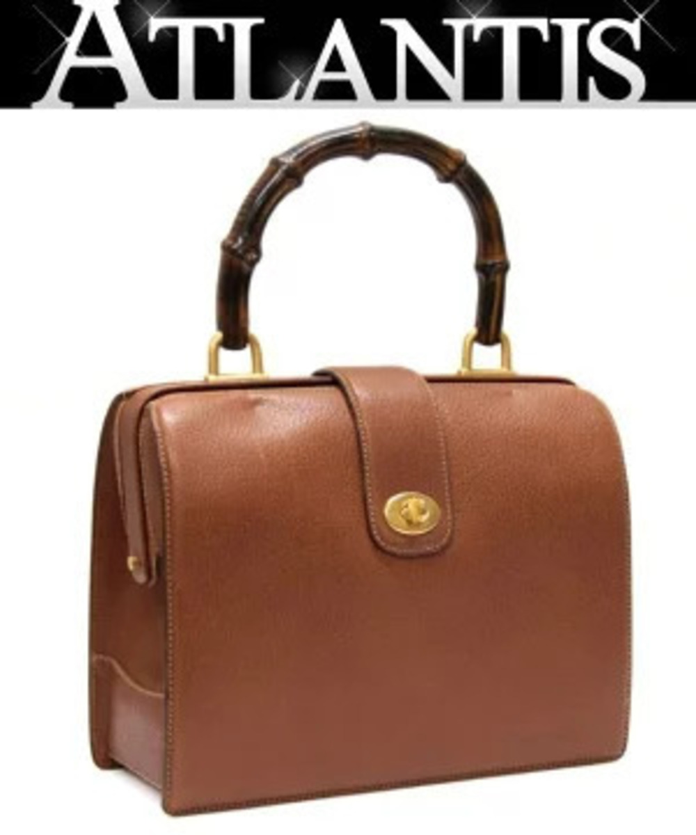 Gucci Bamboo Doctors Bag Leather Brown